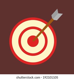 Achieving goal design template. Vector illustration