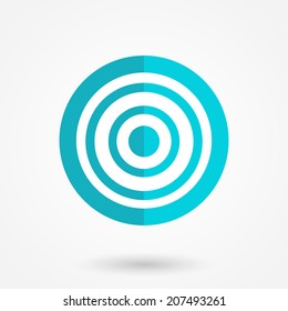 Achieving goal design template vector illustration. Aim icon in flat style