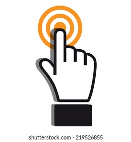 Achieving goal icon orange gray colors