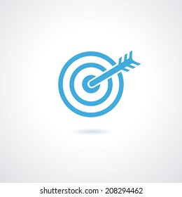 achieving goal logo design template vector illustration