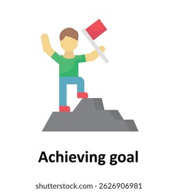 Achieving goal Vector icon which can easily modify or edit 

