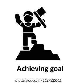 Achieving goal Vector icon which can easily modify or edit 
