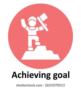 Achieving goal Vector icon which can easily modify or edit 

