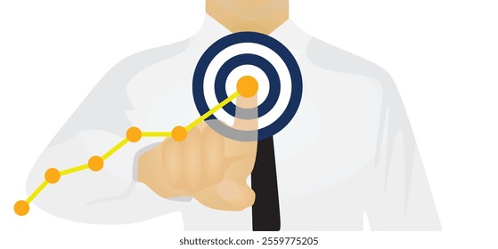 Achieving goals concept. vector illustration