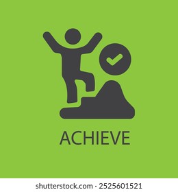 Achieving headway icon concept vector image