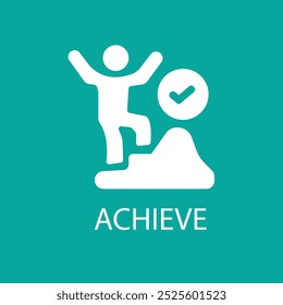 Achieving headway icon concept vector image