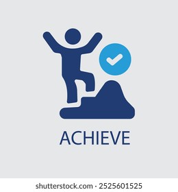 Achieving headway icon concept vector image