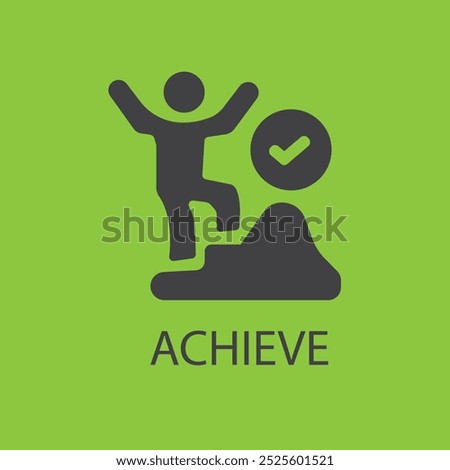 Achieving headway icon concept vector image