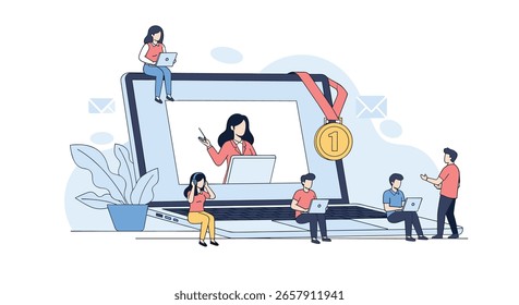 Achieving Online Learning Success and Recognition Through Collaborative Digital Engagement