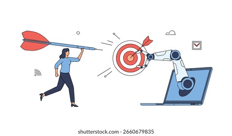 Achieving precision targeting in automated business processes with strategic industrial automation