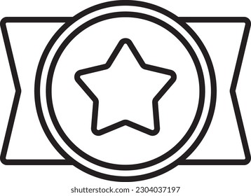 Achievment Business and office icon with black outline style. success, winner, target, award, competition, best, reward. Vector illustration