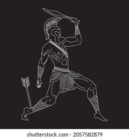 Achilles tendon black and white vector art