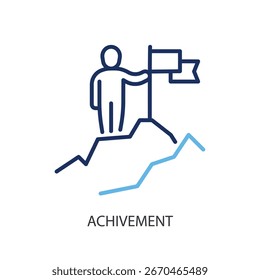 Achivement thin line vector icons.