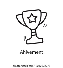 Achivement vector outline Icon Design illustration. Business Symbol on White background EPS 10 File