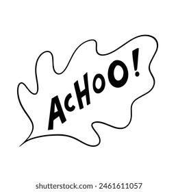 acho sneezing cold sound adjective english letters