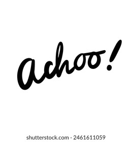 acho sneezing cold sound adjective english letters