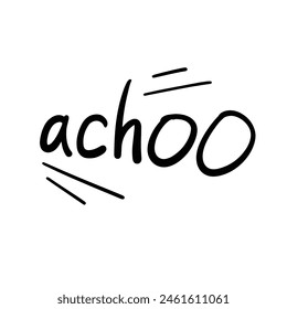 acho sneezing cold sound adjective english letters