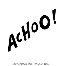 acho sneezing cold sound adjective english letters