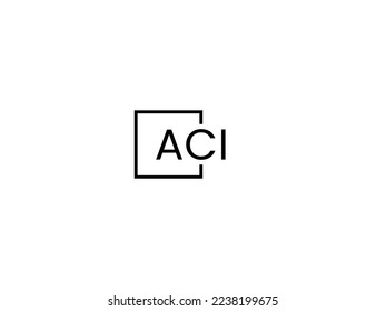 Letra ACI Ilustración del vector de diseño del logotipo inicial
