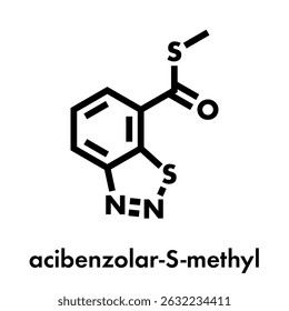 Acibenzolar-S-methyl plant defense activator molecule. Skeletal formula.