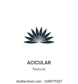 Acicular vector icon on white background. Flat vector acicular icon symbol sign from modern nature collection for mobile concept and web apps design.
