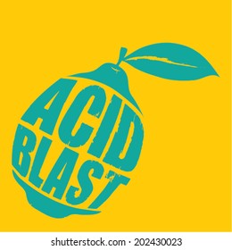 Acid blast lemon icon