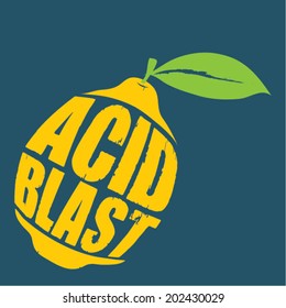 Acid blast lemon icon