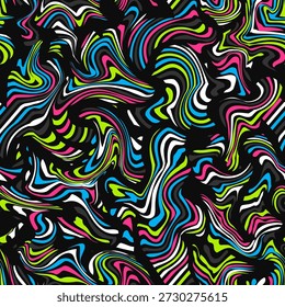 Acid Chaos Marble Padrão sem emenda