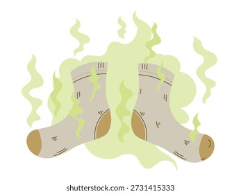 Saure Wolke, schmutzige Socken zu waschen, stinkende Füße