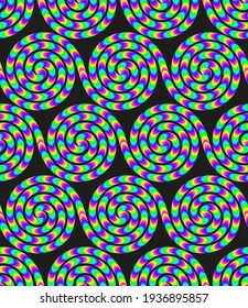 Acid colored groovy seamless background. Vector Illustration.