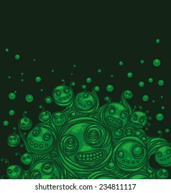 Acid Doodle Background Pattern, vector