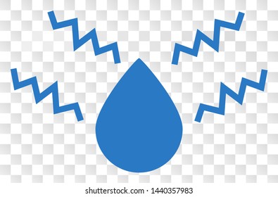 Acid drop EPS vector pictograph. Illustration contains flat acid drop iconic symbol on a chess transparent background.