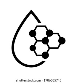Acid drop vector icon. Chemical illustration sign. serum symbol.