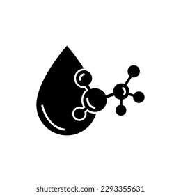 Acid drop vector icon. Chemical illustration sign. serum symbol.