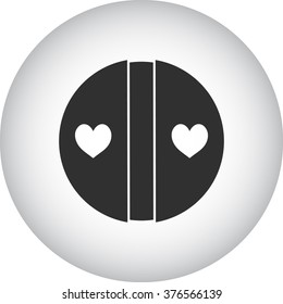 Acid drug tablet pill simple icon on colorful round background