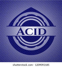 Acid emblem with jean background