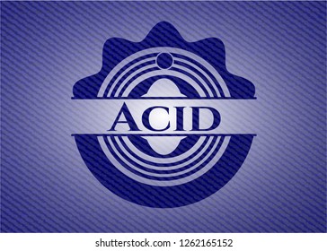 Acid emblem with jean high quality background