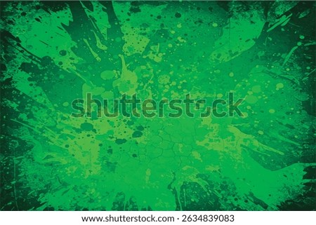 Acid Green Color Explosion. Green Grunge Background with Vibrant Splashes. Abstract Green Paint Texture and Splash. Green Graffiti Wall with Distressed Effect