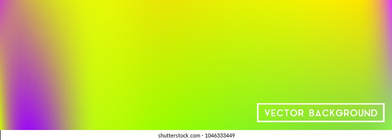 Acid neon horizontal wide headers modern background. Narrow smooth blurred futuristic template. Bright desert hologram contrast backdrop. Blank Holographic spectrum gradient for printed products.