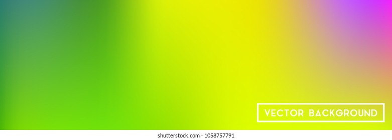 Acid neon horizontal wide headers modern background. Narrow smooth blurred futuristic template. Bright desert hologram contrast backdrop. Blank Holographic spectrum gradient for printed products.