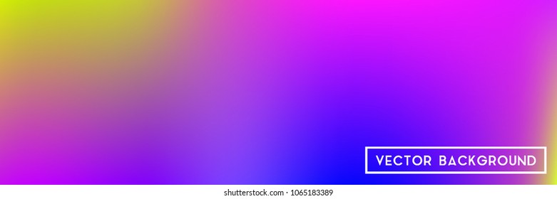 Acid neon horizontal wide headers modern background. Narrow smooth blurred futuristic template. Bright desert hologram contrast backdrop. Blank Holographic spectrum gradient for printed products.
