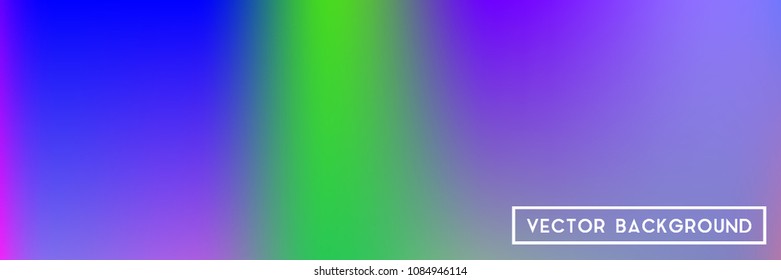 Acid neon horizontal wide headers modern background. Narrow smooth blurred futuristic template. Bright desert hologram contrast backdrop. Blank Holographic spectrum gradient for printed products.
