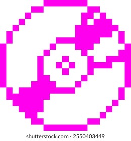 Ilustração do vetor da arte do pixel do disco do PC de Acid Neon