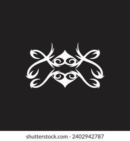 Acid Neo-tribal shapes. Abstract ethnic shapes in gothic style. Hand drawn modern elements for typography, tattoo, poster, cover.