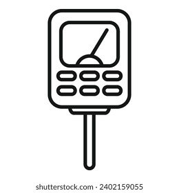 Acid ph meter icon outline vector. Alcaline water scale. Sensor device