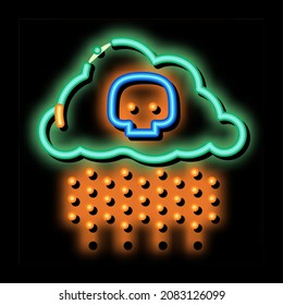 Acid Rain Earth Problem neon light sign vector. Glowing bright icon transparent symbol illustration