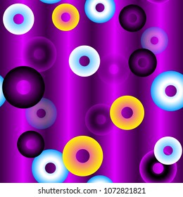 Acid rain festive seamless pattern. Three dimensional depth series.