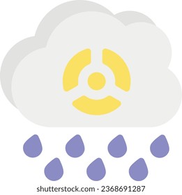 acid rain flat icon design style 