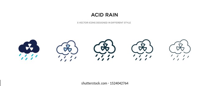 acid rain icon in different style vector illustration. two colored and black acid rain vector icons designed in filled, outline, line and stroke style can be used for web, mobile, ui