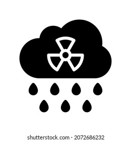 Acid Rain Icon, Glyph style icon vector illustration, Suitable for website, mobile app, print, presentation, infographic and any other project.